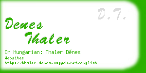 denes thaler business card
